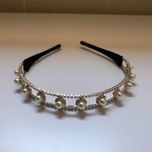 💎WHITE PEARL RHINESTONE HEADBAND💎